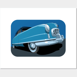 1950 Nash Ambassador IN BLUE Posters and Art